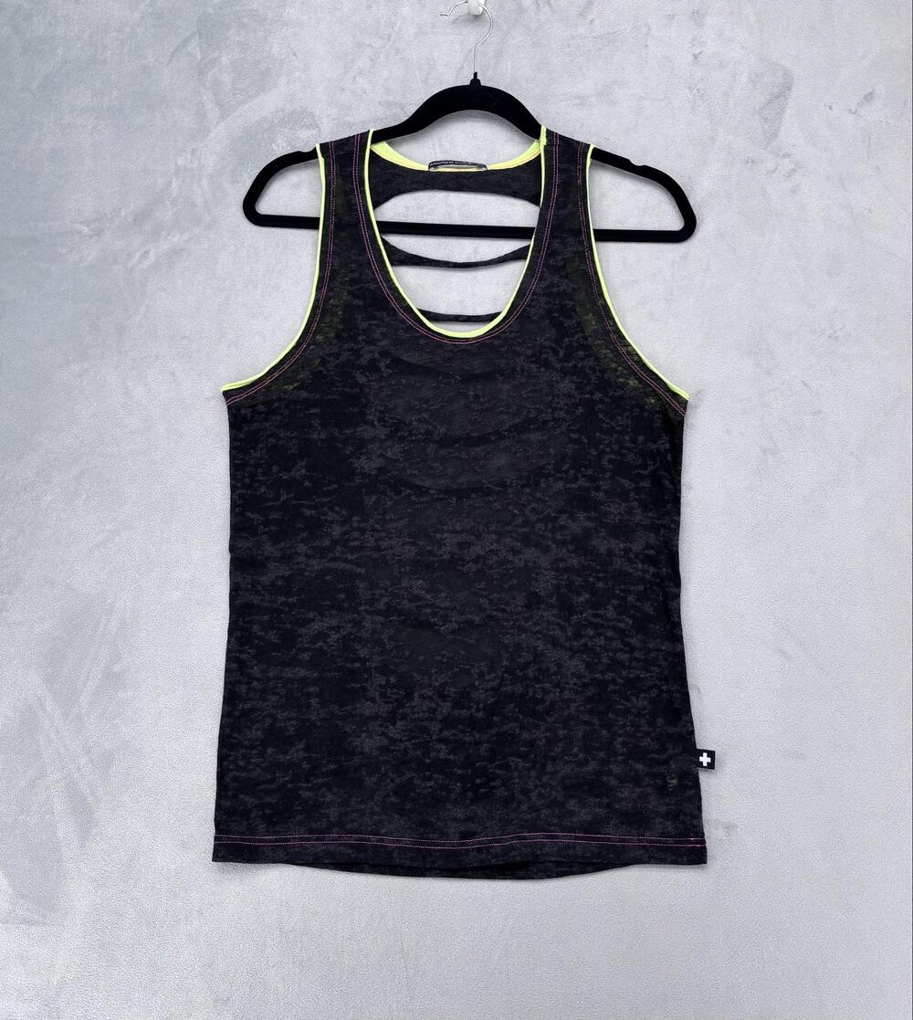 Andrew Christian Tank Womens M Black Jersey Backless Cutout Stretch Slim Fit